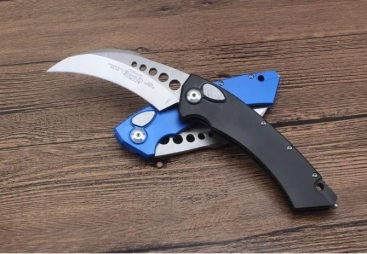 MT Hawk Automatic Knife Black (4" Two Tone Stonewash)