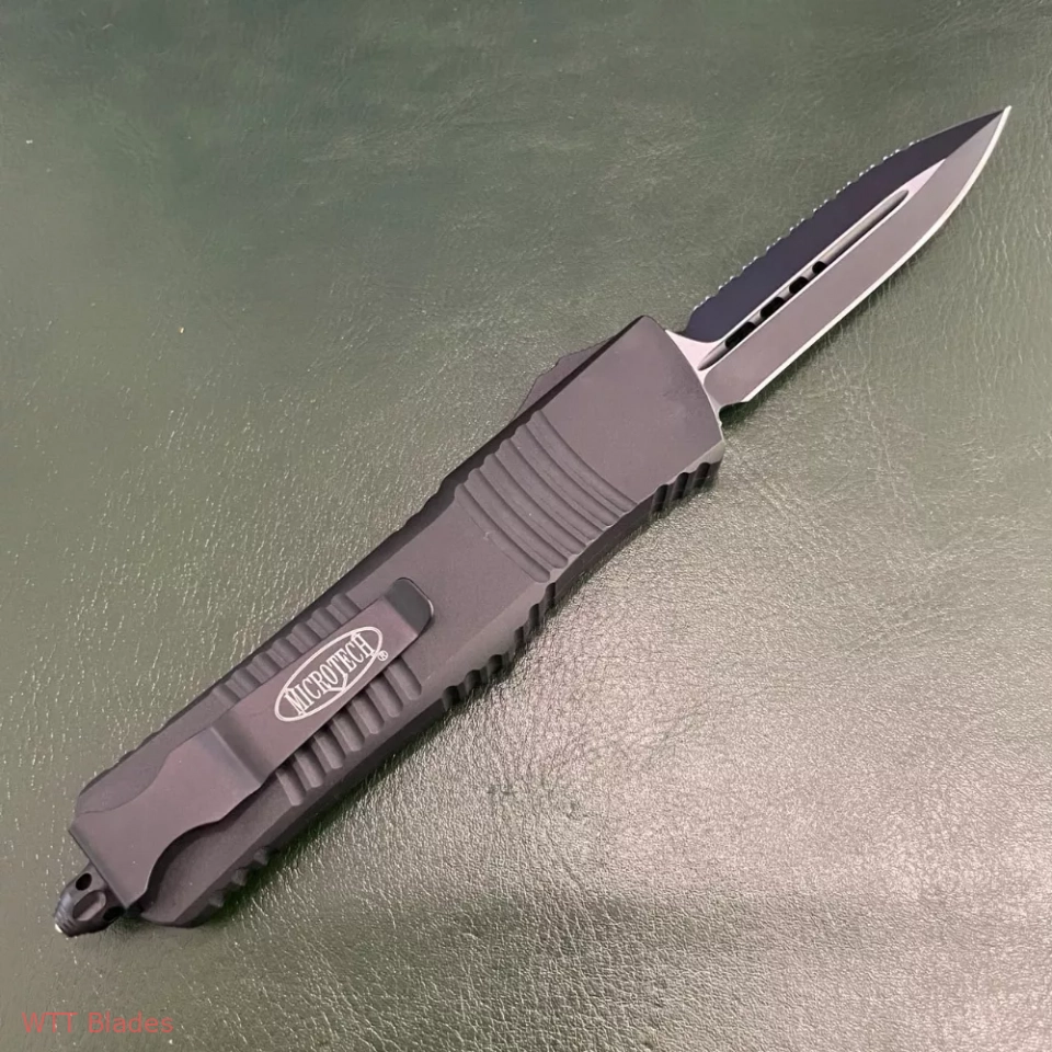 MT Tactical Combat Troodon OTF Dagger Knife (3.8" Black Full Serr) (3) MT Tactical Combat Troodon OTF Dagger Knife (3.8" Black Full Serr) (3)