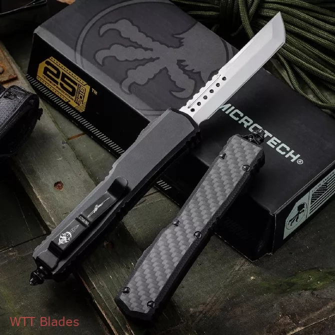 MT Ultratech Hellhound Tanto OTF Knife Carbon Fiber + Aluminium Hardware (3.5" Mirror) (3) MT Ultratech Hellhound Tanto OTF Knife Carbon Fiber + Aluminium Hardware (3.5" Mirror) (3)