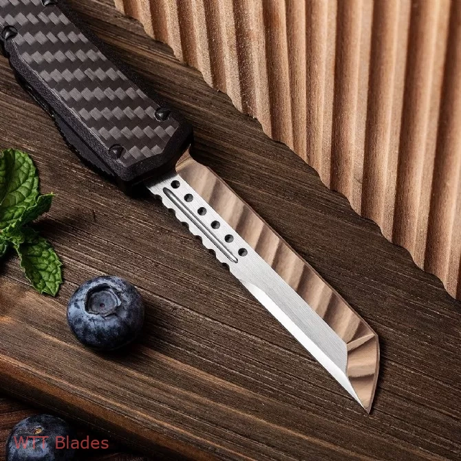 MT Ultratech Hellhound Tanto OTF Knife Carbon Fiber + Aluminium Hardware (3.5" Mirror) (5) MT Ultratech Hellhound Tanto OTF Knife Carbon Fiber + Aluminium Hardware (3.5" Mirror) (5)