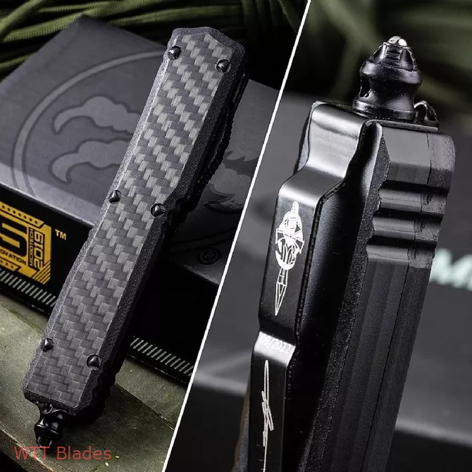 MT Ultratech Hellhound Tanto OTF Knife Carbon Fiber + Aluminium Hardware (3.5" Mirror) (7) MT Ultratech Hellhound Tanto OTF Knife Carbon Fiber + Aluminium Hardware (3.5" Mirror) (7)