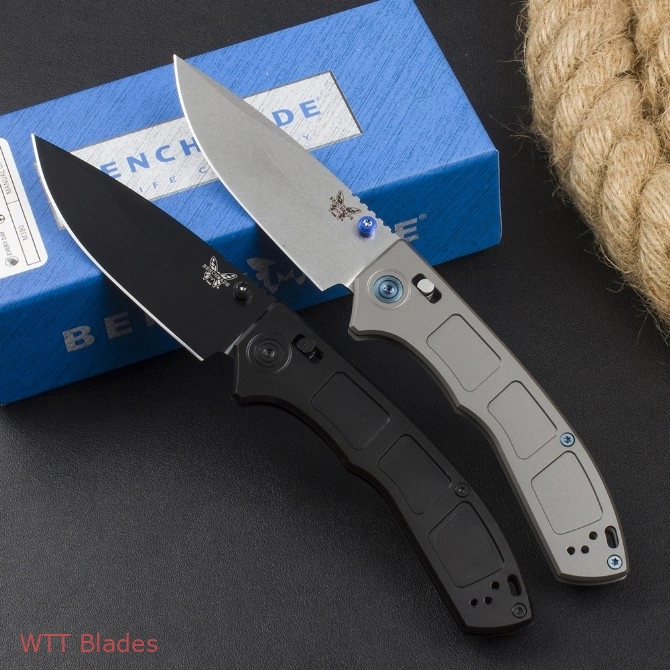 New BM Narrows 748 AXIS Lock Knife Titanium M390 knive (3.4" Satin) (2) New BM Narrows 748 AXIS Lock Knife Titanium M390 knive (3.4" Satin) (2)