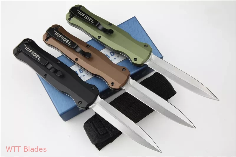 Pagan PROTOTYPE 3320 D/E OTF Automatic Knife OD Green (3.96" Stonewash) (3) Pagan PROTOTYPE 3320 D/E OTF Automatic Knife OD Green (3.96" Stonewash) (3)
