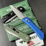 PT Blue/Green/Black T6 Aluminum Alloy Handle CPM MagnaCut Blade Side Jumping Folding Knife (7.48 IN Tri Color) DS101 (7) PT Blue/Green/Black T6 Aluminum Alloy Handle CPM MagnaCut Blade Side Jumping Folding Knife (7.48 IN Tri Color) DS101 (7)