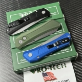 PT Blue/Green/Black T6 Aluminum Alloy Handle CPM MagnaCut Blade Side Jumping Folding Knife (7.48 IN Tri Color) DS101 (8) PT Blue/Green/Black T6 Aluminum Alloy Handle CPM MagnaCut Blade Side Jumping Folding Knife (7.48 IN Tri Color) DS101 (8)