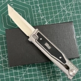 EXO-M Tanto Gravity Knife Black Burlap Micarta (3.2") (2) EXO-M Tanto Gravity Knife Black Burlap Micarta (3.2") (2)