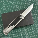 EXO-M Tanto Gravity Knife Black Burlap Micarta (3.2") (3) EXO-M Tanto Gravity Knife Black Burlap Micarta (3.2") (3)