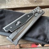 EXO-M Gravity Knife Aluminium/Black Burlap Micarta (3.2") (6) EXO-M Gravity Knife Aluminium/Black Burlap Micarta (3.2") (6)