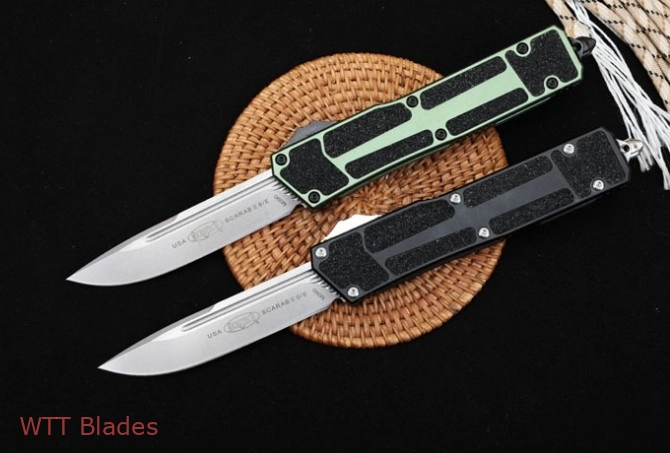 Scarab II S/E OTF Automatic Knife Black (3.75" Stonewash) (3)