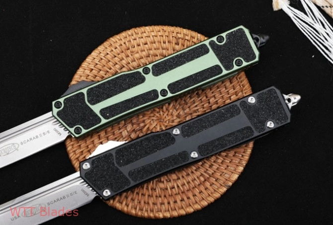 Scarab II S/E OTF Automatic Knife Black (3.75" Stonewash) (5)