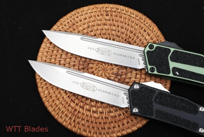 Scarab II S/E OTF Automatic Knife Black (3.75" Stonewash) (6)