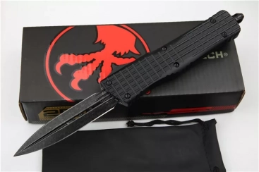 Signature Combat Troodon Delta D/E OTF Auto Knife Black (3.75" Shadow)