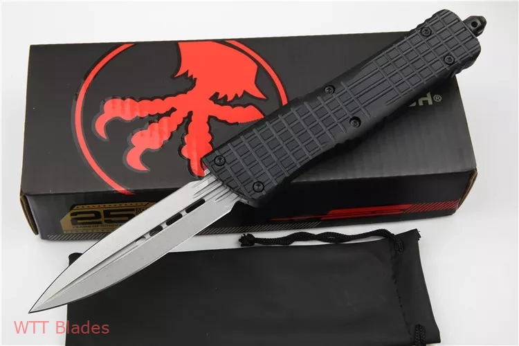 Signature Combat Troodon Delta D/E OTF Auto Knife Black (3.75" Stonewash) (2) Signature Combat Troodon Delta D/E OTF Auto Knife Black (3.75" Stonewash) (2)