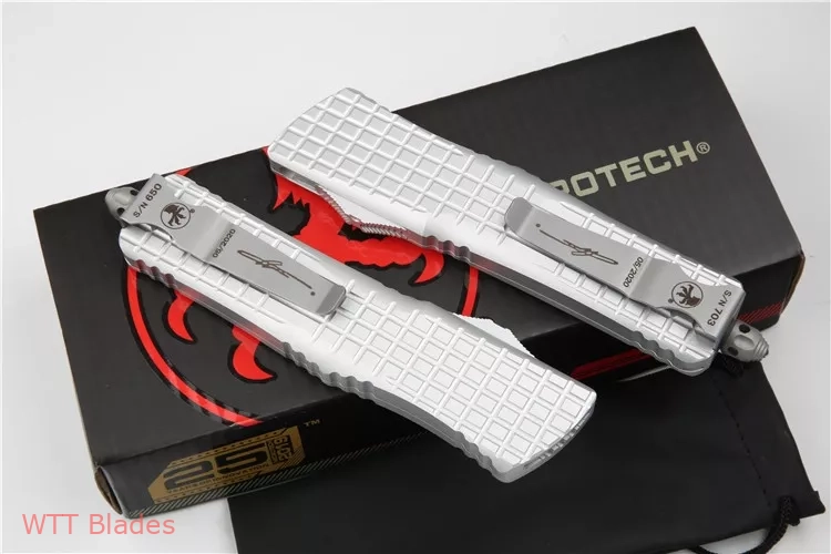 Signature Series Combat Troodon Delta D/E OTF Auto Knife Silver (3.75" Stonewash) (2) Signature Series Combat Troodon Delta D/E OTF Auto Knife Silver (3.75" Stonewash) (2)