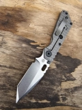 SMF Tanto Ti Folding Knife (3.9" Stonewash Plain) (4) SMF Tanto Ti Folding Knife (3.9" Stonewash Plain) (4)