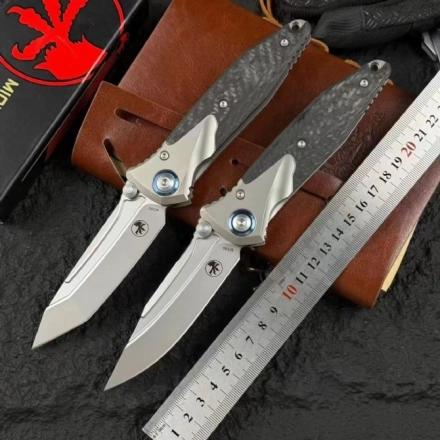 Socom Bravo Mini Spear Point Frame Lock Knife Ti/CF (3.4" Satin)
