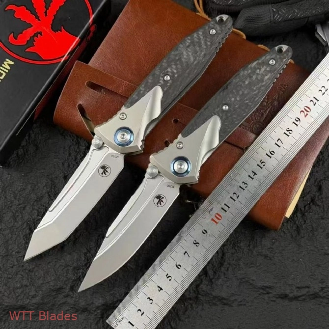 Socom Bravo Mini Spear Point Frame Lock Knife Ti/CF (3.4" Satin)