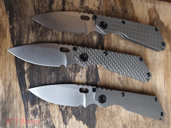 SMF Spear Point Ti Folding Knife (3.9" Stonewash Plain) (2) SMF Spear Point Ti Folding Knife (3.9" Stonewash Plain) (2)