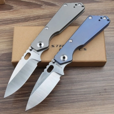 Strider Knives SnG Titanium (3.5" Stonewash Plain)