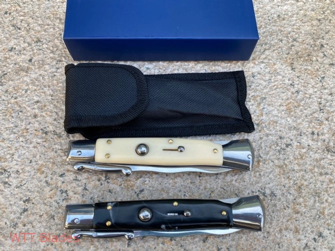 Swinguard 11" Auto Italian Stiletto (4.25" Satin ) (8) Swinguard 11" Auto Italian Stiletto (4.25" Satin ) (8)