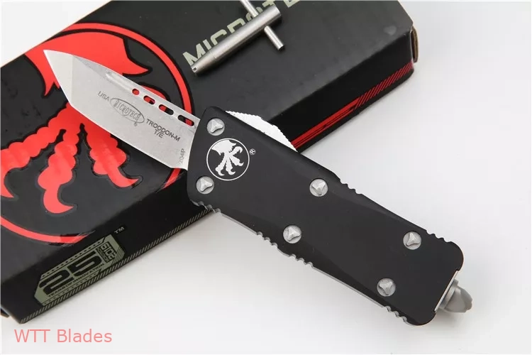 Troodon Mini T/E CA Legal OTF Automatic Knife Black-2 (1.9" Stonewash) Troodon Mini T/E CA Legal OTF Automatic Knife Black-2 (1.9" Stonewash)