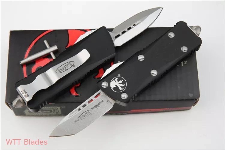 Troodon Mini T/E CA Legal OTF Automatic Knife Black-2 (1.9" Stonewash) (4) Troodon Mini T/E CA Legal OTF Automatic Knife Black-2 (1.9" Stonewash) (4)