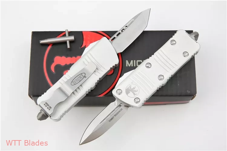 Troodon Mini T/E CA Legal OTF Automatic Knife White (1.9" Stonewash) (3) Troodon Mini T/E CA Legal OTF Automatic Knife White (1.9" Stonewash) (3)
