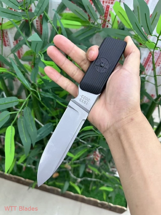 TT33 Fixed Blade Knife, URAN Systems Tactical Knife with Leather Sheath (2)