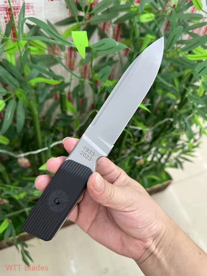 TT33 Fixed Blade Knife, URAN Systems Tactical Knife with Leather Sheath (5)