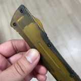 Ultem Combat Troodon D/E Automatic Knife (3.8" DLC Black) (3) Ultem Combat Troodon D/E Automatic Knife (3.8" DLC Black) (3)