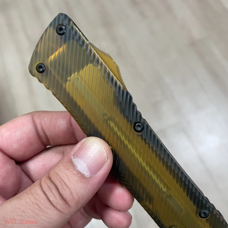 Ultem Combat Troodon D/E Automatic Knife (3.8" DLC Black) (3) Ultem Combat Troodon D/E Automatic Knife (3.8" DLC Black) (3)