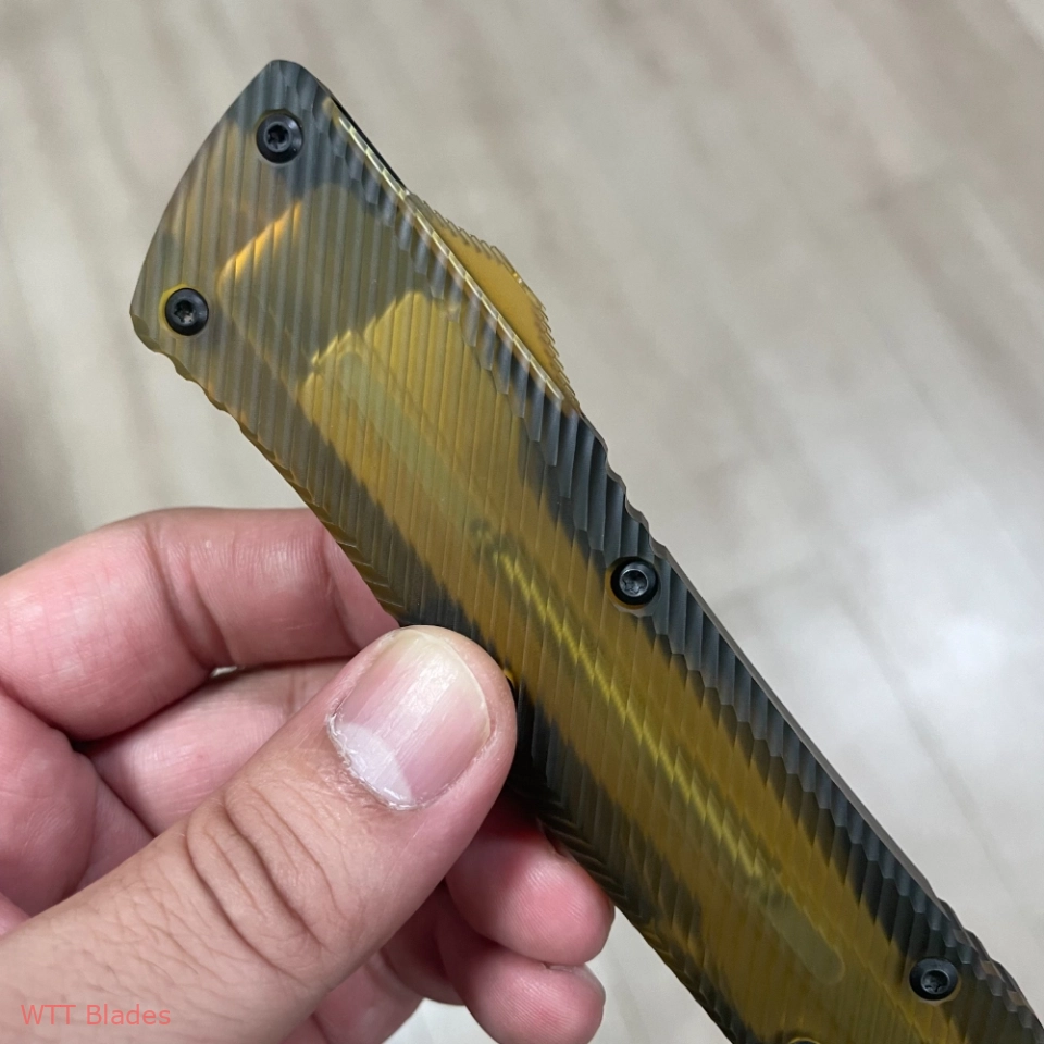 PEI Ultem Combat Troodon D/E Automatic Knife (3.8" DLC Black) (3) PEI Ultem Combat Troodon D/E Automatic Knife (3.8" DLC Black) (3)