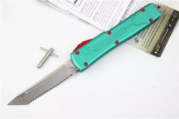 Ultratech Bounty Hunter Tanto OTF Automatic (3.4" Stonewash Full Serr) Ultratech Bounty Hunter Tanto OTF Automatic (3.4" Stonewash Full Serr)