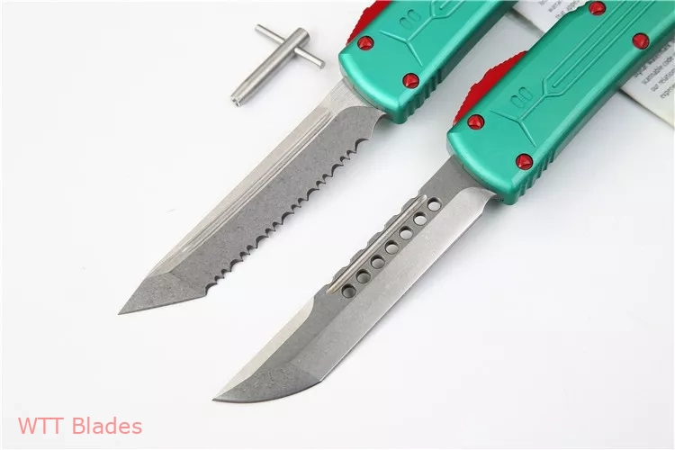 Ultratech Bounty Hunter Tanto OTF Automatic (3.4" Stonewash Full Serr) (3) Ultratech Bounty Hunter Tanto OTF Automatic (3.4" Stonewash Full Serr) (3)