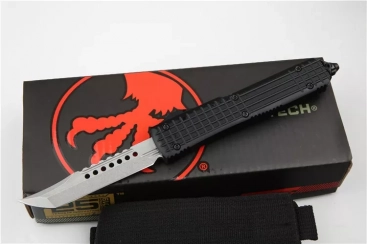 Ultratech Delta Hellhound Tanto OTF Auto Knife Frag Black AL (3.4" Stonewash) Ultratech Delta Hellhound Tanto OTF Auto Knife Frag Black AL (3.4" Stonewash)