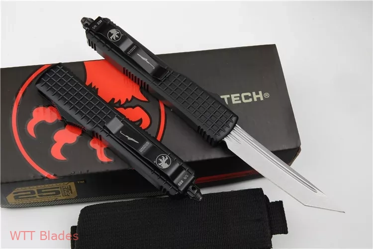 Ultratech Delta T/E OTF Auto Knife Frag Black AL (3.4" Stonewash) (2) Ultratech Delta T/E OTF Auto Knife Frag Black AL (3.4" Stonewash) (2)