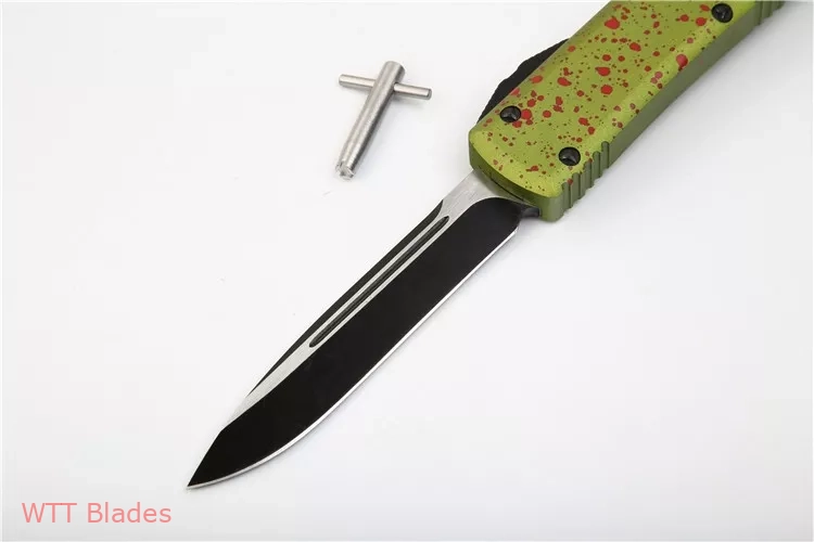 Ultratech S/E OTF Knife Green Zombie Tech CC (3.4" Black) (2) Ultratech S/E OTF Knife Green Zombie Tech CC (3.4" Black) (2)