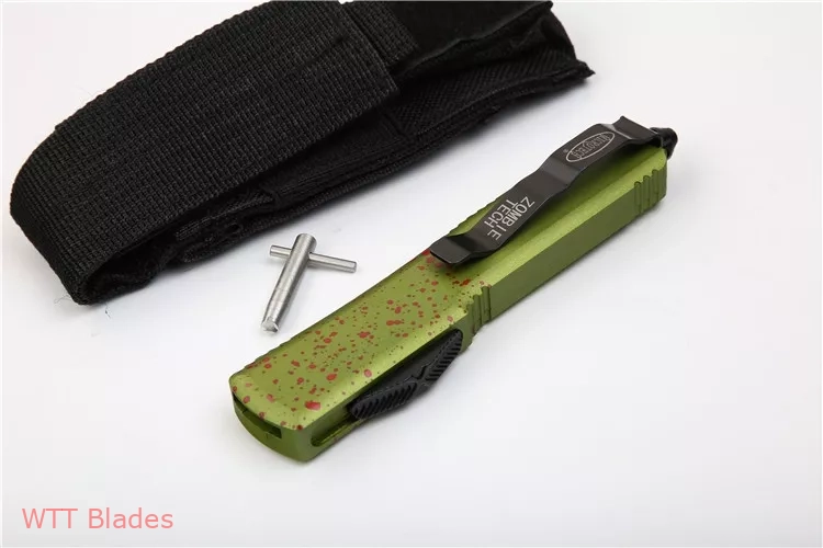 Ultratech S/E OTF Knife Green Zombie Tech CC (3.4" Black) (7) Ultratech S/E OTF Knife Green Zombie Tech CC (3.4" Black) (7)