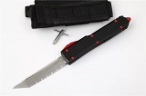 Ultratech T/E OTF Automatic Knife Tri-Grip Black/Red (3.4" Stonewash Full Serr) Ultratech T/E OTF Automatic Knife Tri-Grip Black/Red (3.4" Stonewash Full Serr)