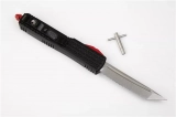 Ultratech T/E OTF Automatic Knife Tri-Grip Black/Red (3.4" Stonewash Full Serr) (2) Ultratech T/E OTF Automatic Knife Tri-Grip Black/Red (3.4" Stonewash Full Serr) (2)