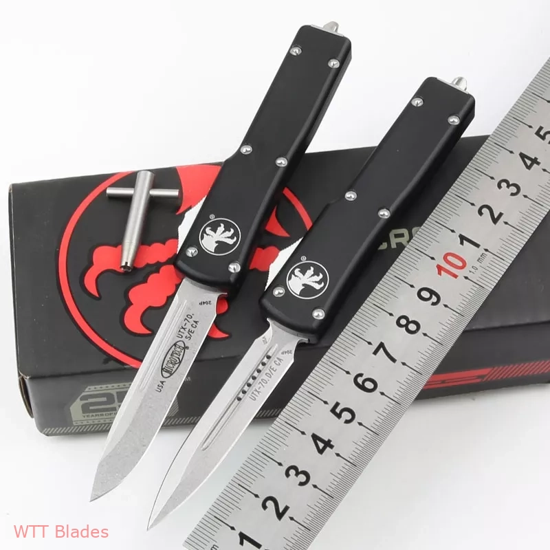 UTX-70 D/A OTF S/E Automatic Knife Black (2.4" Stonewash) (3) UTX-70 D/A OTF S/E Automatic Knife Black (2.4" Stonewash) (3)