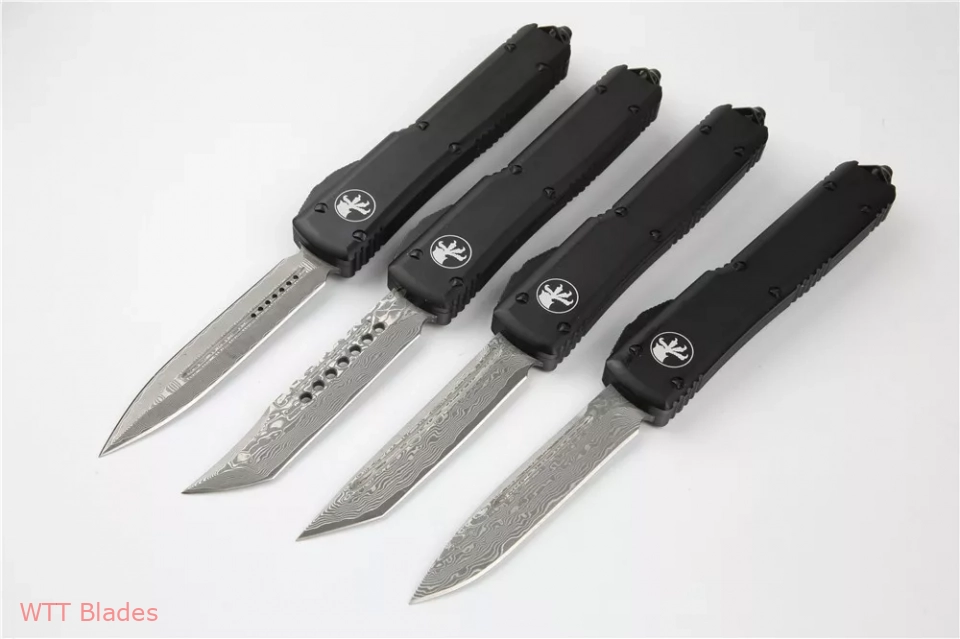 UTX-70 D/A OTF S/E Tactical Automatic Knife (2.4" Damascus) (2) UTX-70 D/A OTF S/E Tactical Automatic Knife (2.4" Damascus) (2)