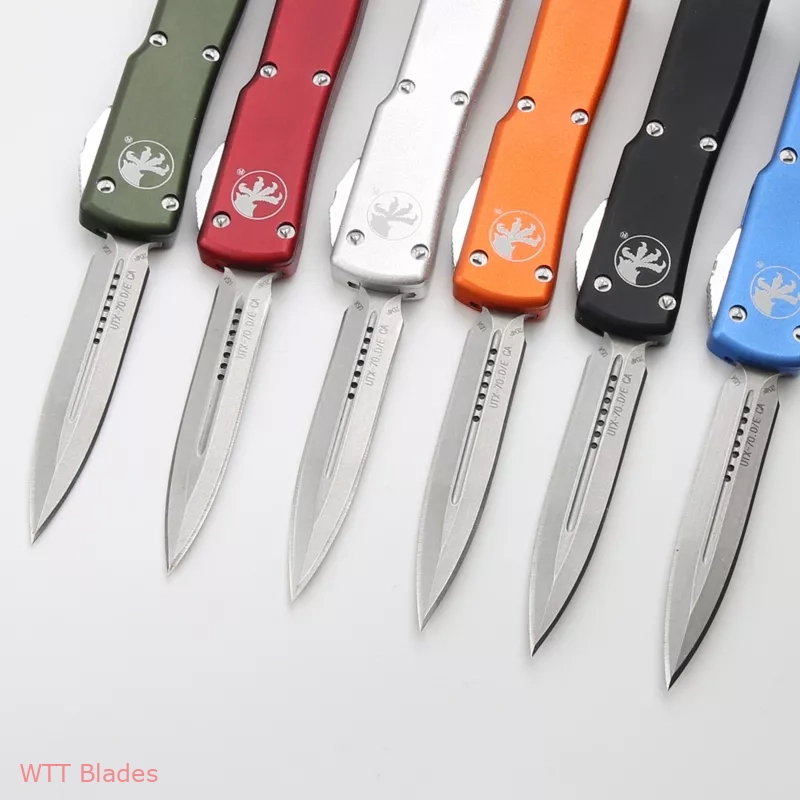 UTX-70 D/E OTF Automatic Knife Silver (2.4" Stonewash) (4) UTX-70 D/E OTF Automatic Knife Silver (2.4" Stonewash) (4)