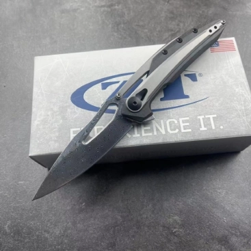 ZT 0990 Frame Lock Knife Carbon Fiber (3.25" Damascus) ZT 0990 Frame Lock Knife Carbon Fiber (3.25" Damascus)