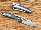 ZT 0990 Frame Lock Knife Carbon Fiber (3.25" Stonewash) (2) ZT 0990 Frame Lock Knife Carbon Fiber (3.25" Stonewash) (2)