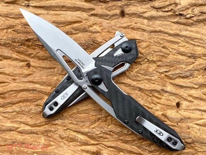 ZT 0990 Frame Lock Knife Carbon Fiber (3.25" Stonewash) (4) ZT 0990 Frame Lock Knife Carbon Fiber (3.25" Stonewash) (4)
