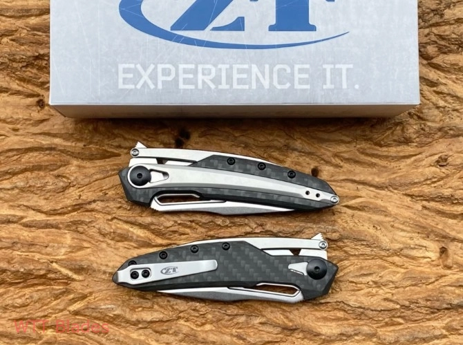 ZT 0990 Frame Lock Knife Carbon Fiber (3.25" Stonewash) (8) ZT 0990 Frame Lock Knife Carbon Fiber (3.25" Stonewash) (8)