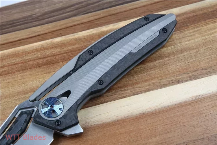 Zero Tolerance 0999 Factory Custom Flipper 4.1" CTS-204P/CPM-D2 Blade, Carbon Fiber and Titanium Handles, Frame Lock (3) Zero Tolerance 0999 Factory Custom Flipper 4.1" CTS-204P/CPM-D2 Blade, Carbon Fiber and Titanium Handles, Frame Lock (3)
