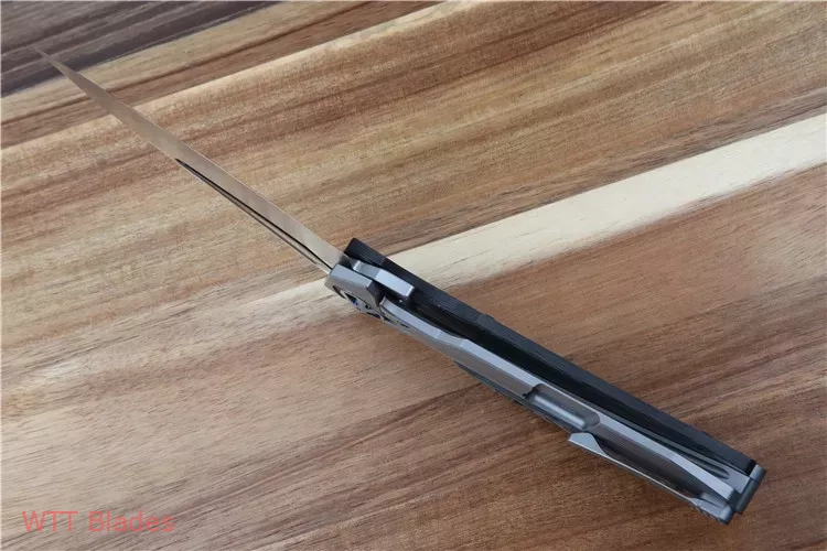 Zero Tolerance 0999 Factory Custom Flipper 4.1" CTS-204P/CPM-D2 Blade, Carbon Fiber and Titanium Handles, Frame Lock (6) Zero Tolerance 0999 Factory Custom Flipper 4.1" CTS-204P/CPM-D2 Blade, Carbon Fiber and Titanium Handles, Frame Lock (6)